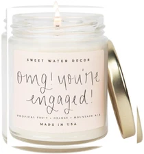 Sweet Water Decor, OMG, You're Engaged! | Tropical Fruits, 9 oz, Clear 