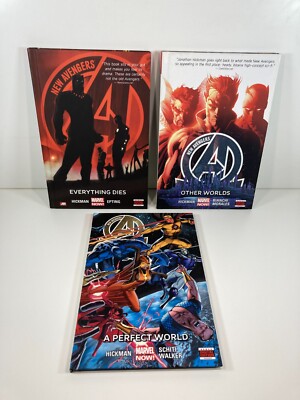 New Avengers Everything Dies Other Worlds A Perfect World Hardcover Lot Hickman