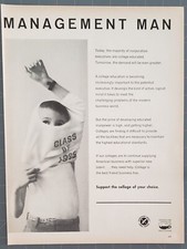 1965 Council Financial Aid To Education Support A College  Print Ad
