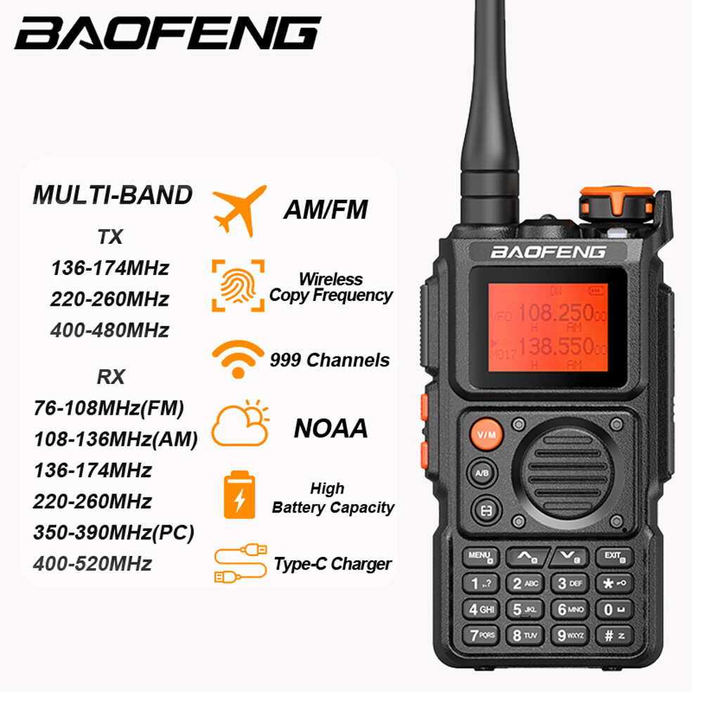 Baofeng BF-K6 Full Band Type-C Charging VOX FM Radio