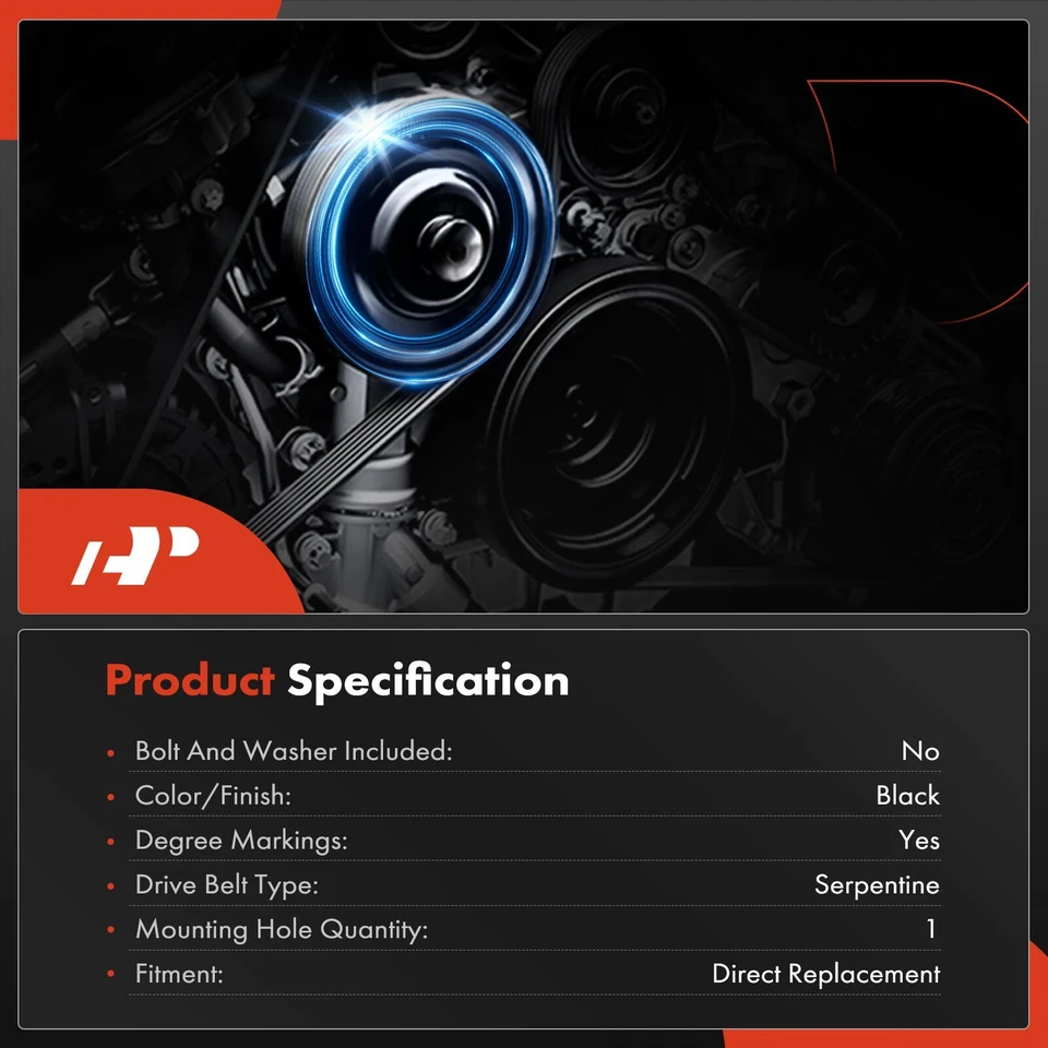 Equilibrador armónico de motor para Buick Regal 11-15 LaCrosse Chevy Cobalt Saab 9-5 Foto 3 de 4