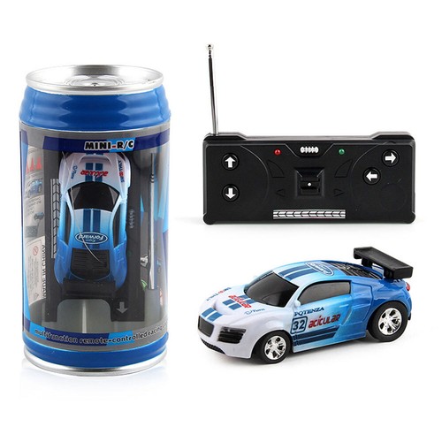 Lata de Coca-Cola Mini Latas Coche de RC Luces LED Coche de Carreras RC con Bloqueos de Carretera para Niños Niños - Imagen 16 de 27