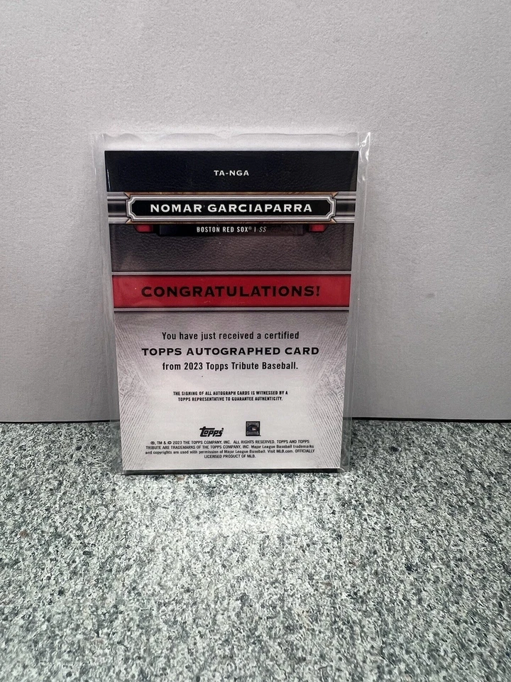 2023 Topps Tribute Nomar Garciaparra Purple Auto 19/50 - Image 2 of 2