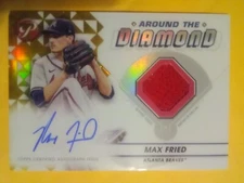 2023 Topps Pristine Around The Diamond Max Fried GOLD Jersey Patch Auto #48/50