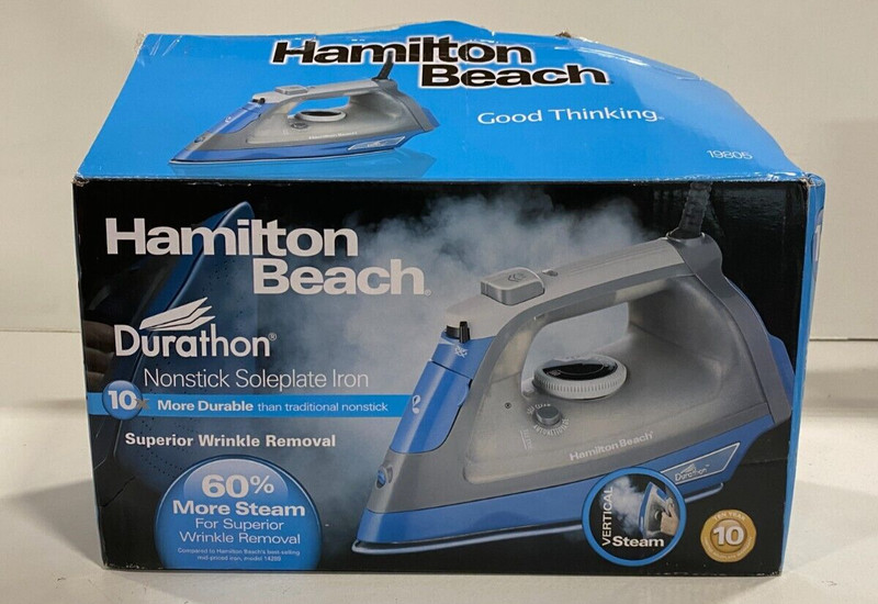 Hamilton Beach Durathon Nonstick Soleplate Iron Silver Model 19804
