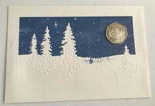 1993 ISLE OF MAN CHRISTMAS CARD PROOF FIFTY 50 PENCE NATIVITY SCENE WITH COA 