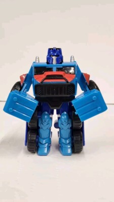 Transformers Rescue Bots Optimus Prime Figure Hasbro 2017 Blue Snowplow Academy