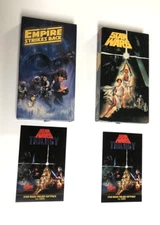 Star Wars AND Empire Strikes Back Lot (VHS, 1990) CBS FOX With Original Inserts