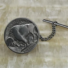 New Tie Tack Lapel Pin Vintage Buffalo Nickel 5 Cent Authentic American Coin