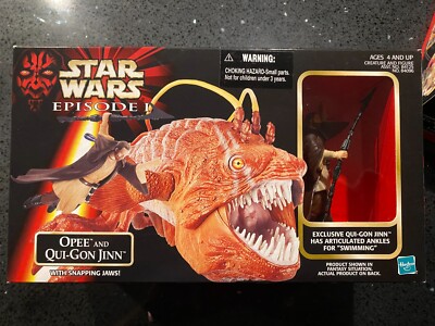 1999 STAR WARS TPM OPEE & QUI-GON JINN Figure Unopened