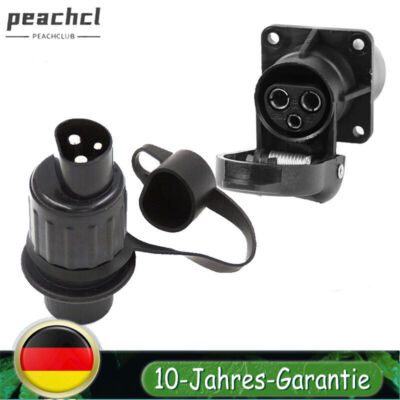 Steckdose 3PIN Traktor Stecker Steckdose 12V 24V Wasserdicht 3 Poliger Verbinder