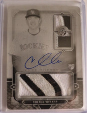 1/1 Printing Plate Auto Colton Welker Baseball Card 2021 Topps Triple Threads