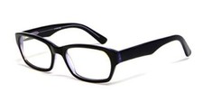 Calabria Vivid Designer Reading Glasses 803 in Black  Purple :: Demo Lens