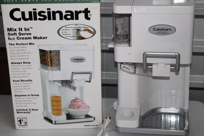 Cuisinart Soft Serve Ice Cream Maker 1 1 2 Quart Model Ice 45