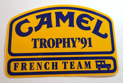 Werbe-Aufkleber Camel Trophy ´91 1991 Tansania Burundi French Team LR Oldtimer
