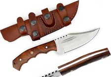 Poshland Custom Handmade Damascus Steel Tactical Knife - Perfect Grip Handle