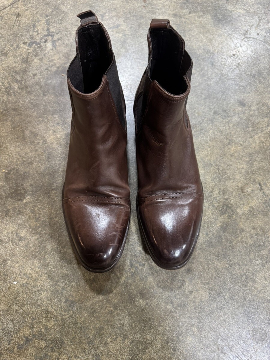 Roberto Cavalli Chelsea Boots Leather 6237 Brown Men display picture 1