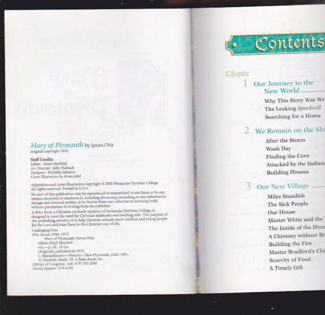 SET OF 2: abeka READING Mary of Plymouth & Stephen of Philadelphia 2002 LN Foto 3 de 4