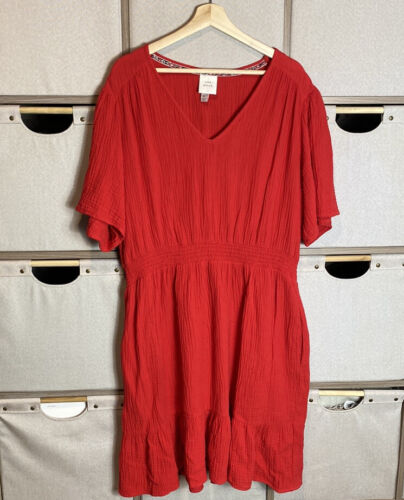 Knox Rose Cotton Gauze Dress Sz XL Pre Owned  - Picture 1 of 6