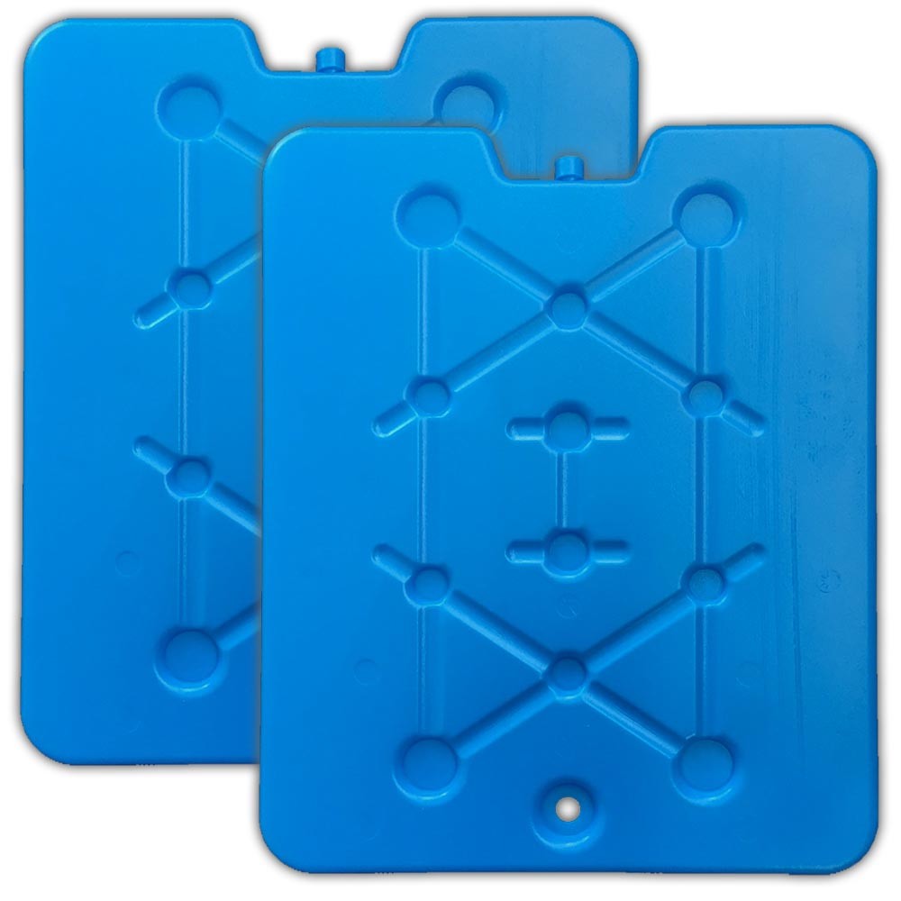 2er Set XXL Flache Kühlelemente blau | Kühlakkus Kühlbox | Kühlpads Kühltasche