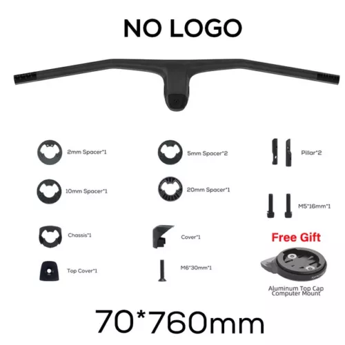 Full Carbon MTB Bicycle Integrated Cockpit Handlebar 740-780mm -20° UD Matte - Picture 42 of 48