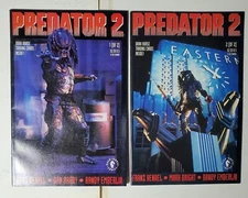 1991 Predator 2 Dark Horse Comic Book Set of 2 w Cards-Movie Adaptation- Unread!