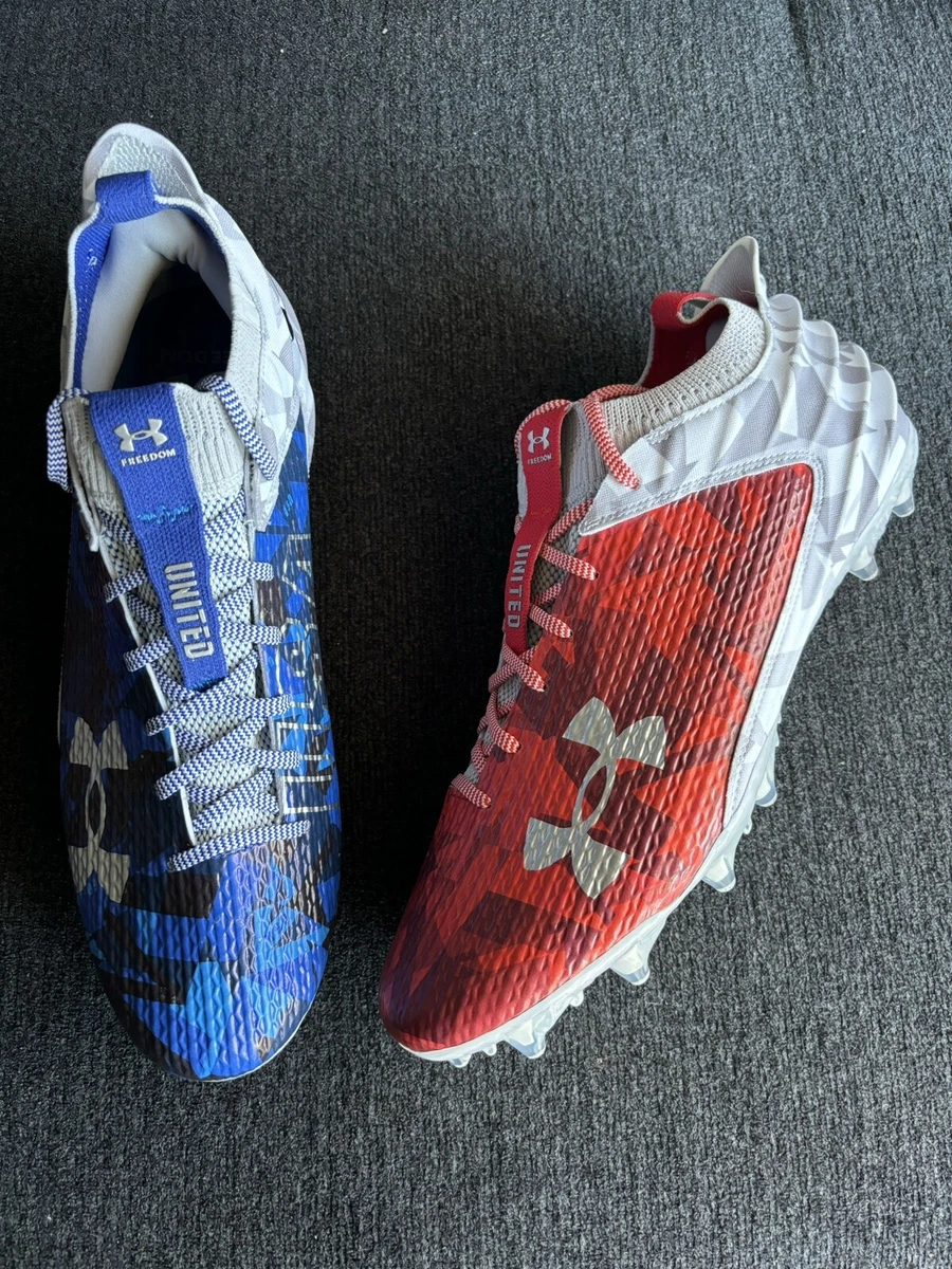 Under Armour Blur Smoke 2.0 “USA” Freedom PE Football Cleats Size 14 Under Armour Blur Smoke 2.0 USA Freedom | Mercari main image 4