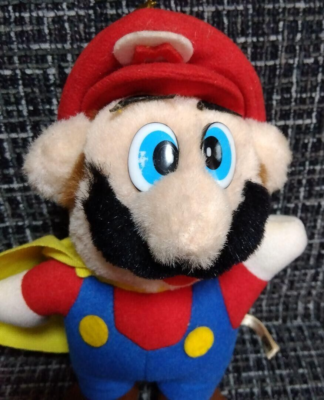 Vintage Japan Nintendo Super Mario Cape Mario Plush Doll VIC TOKAI
