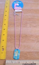 Alice in Wonderland Disney Alice necklace childs metal charm MOC