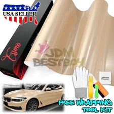 PET Super Gloss Pearlescent Almond Gold Car Vehicle Vinyl Wrap Decal Sticker
