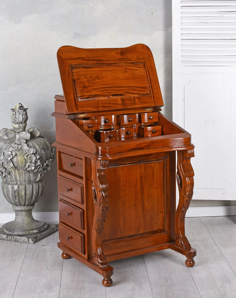 Antik Sekretär Mahagoni Stilmöbel Schreibtisch Geheimfach Kommode viktorianisch - Bild 2 von 4
