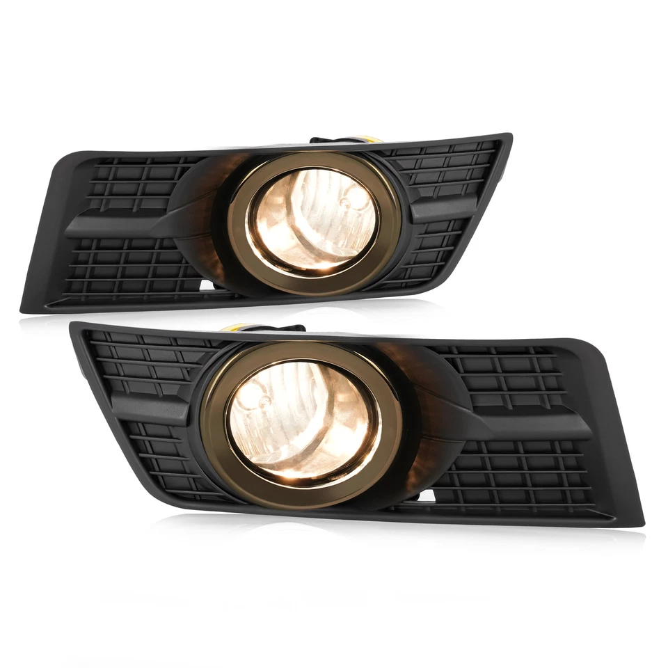 Fog Lights w/Black Cover + Bulbs Left & Right For Cadillac SRX 2010-2016 - Image 4 of 4