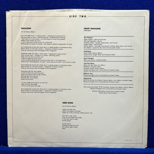Heart MAGAZINE Vinyl LP Record Album MRS 5008, EX-/EX- - Picture 5 of 12