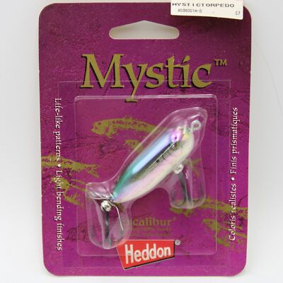 Heddon Mystic Torpedo Excalibur Treble X036001M-D Topwater Fishing Lure 1-7/8 in
