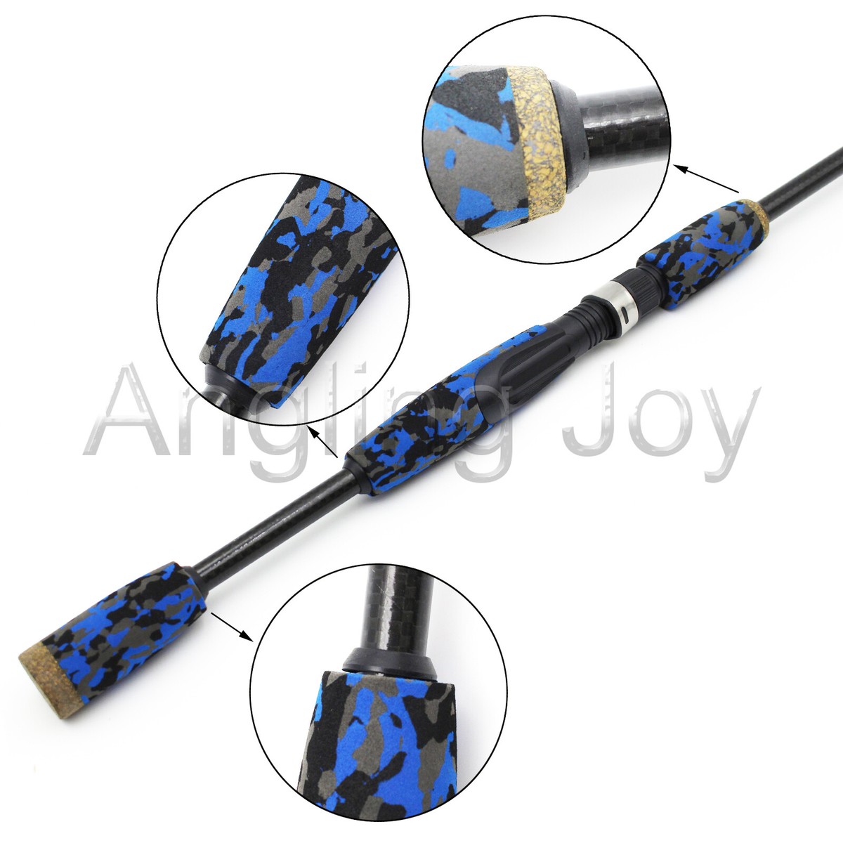 blue camo fishing pole Fiblink Trolling Rod 1-Piece Saltwater Big Game Rod Offshore C fiblink Spincast fishing reel is pre Kid's Standard No Tangle Fishing