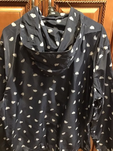 MOSSIMO Womens hooded jacket windbreaker nylon Navy size XLarge all season NWOT - Picture 10 of 15
