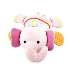 Carters Pink Elephant Lovey Rattle Plush Crinkle Baby Toy