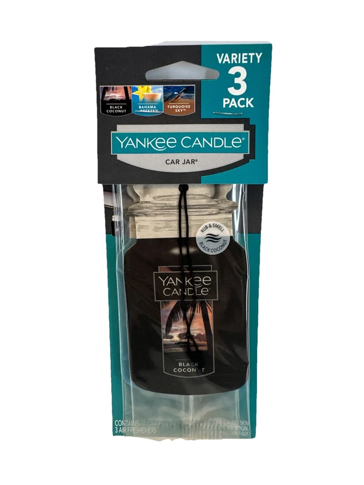 12 Variety Pack Scent Yankee Candle Car Jar Air Freshener 4 Cards Of 3 = 12 - Image 3 of 4