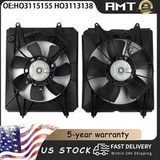 AC Radiator Condenser Cooling Fan For 2010-2016 Honda CR-V CRV 2.4L Left & Right
