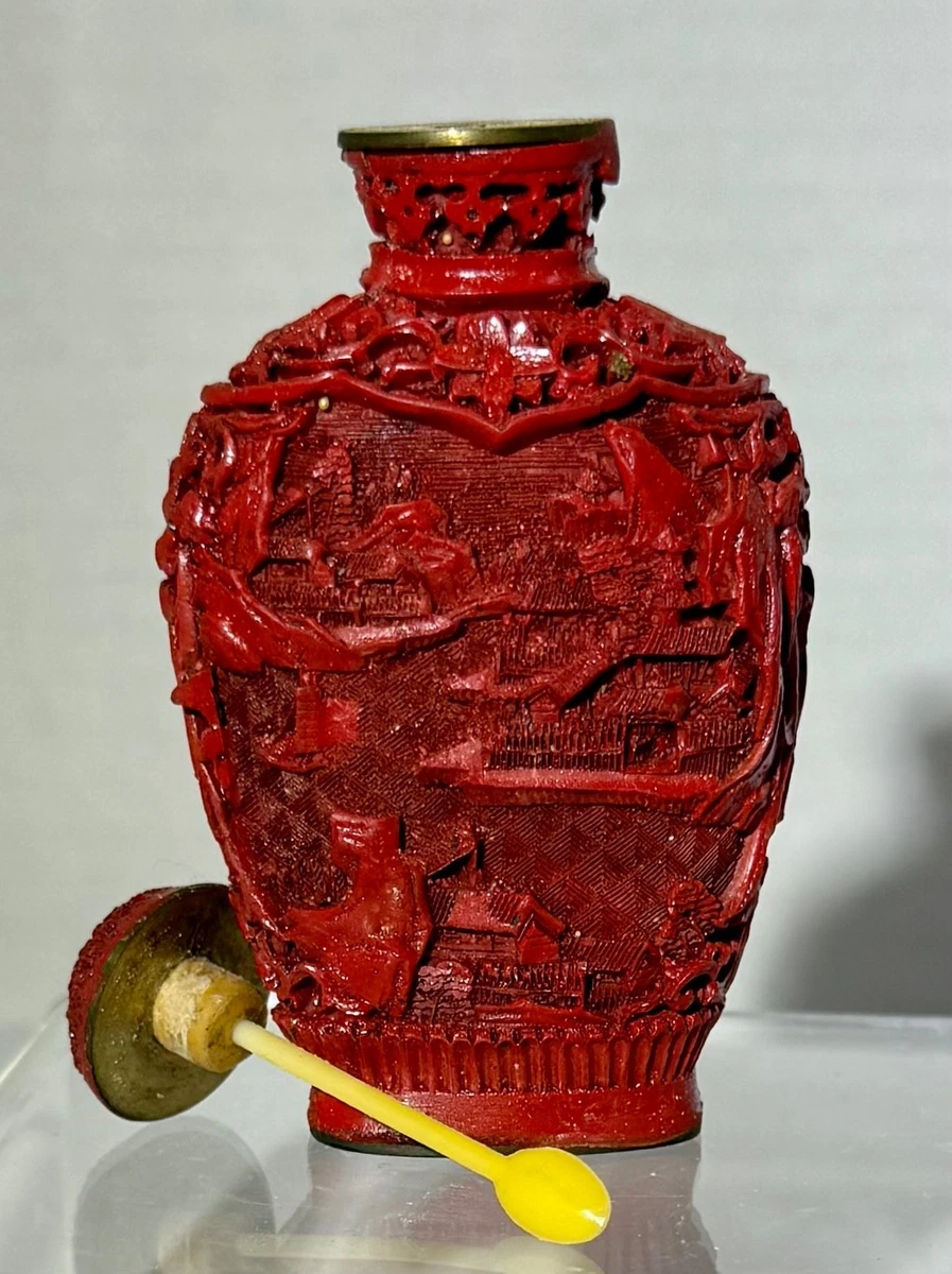 古董中国红色鼻烟壶1850-1899 | eBay