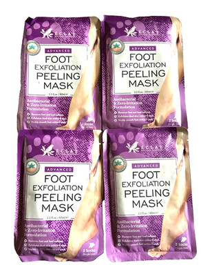 Eclat Advance Foot Exfoliation  Peeling Mask   4 Pack - 2 Socks Each