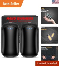 2 Pack Hand Warmers Rechargeable, Portable Electric Hand Warmers Reusable, Po...