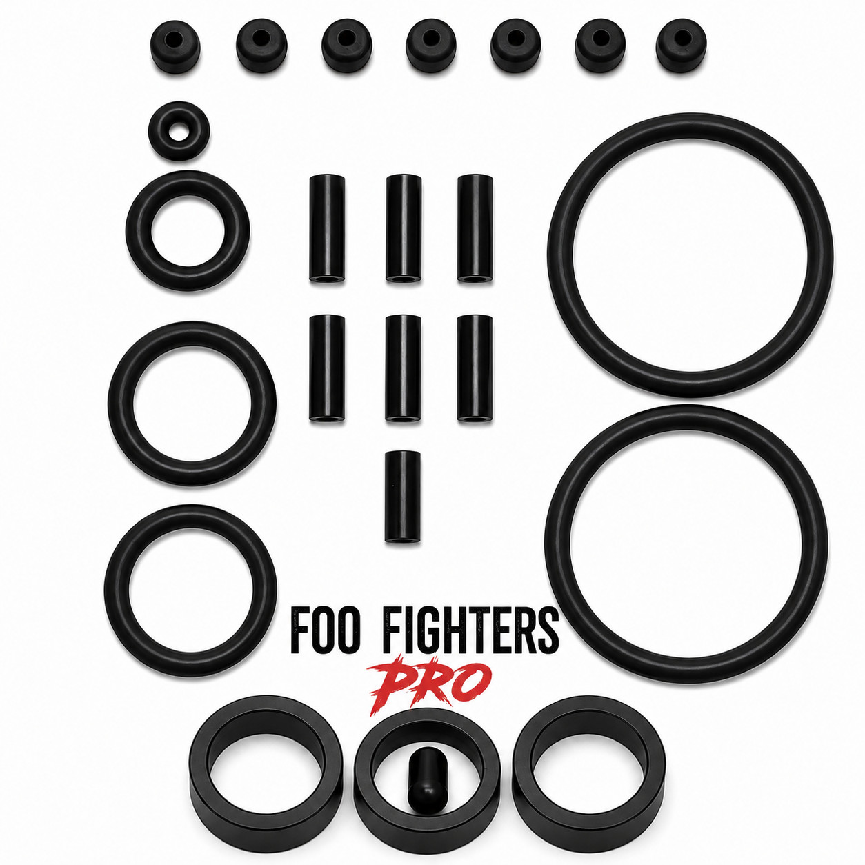 Élastiques silicone noir Stern Foo Fighters Pro haute durabilité