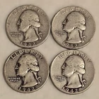 Lot of 4 90% Silver 1942Sx2 1942x2