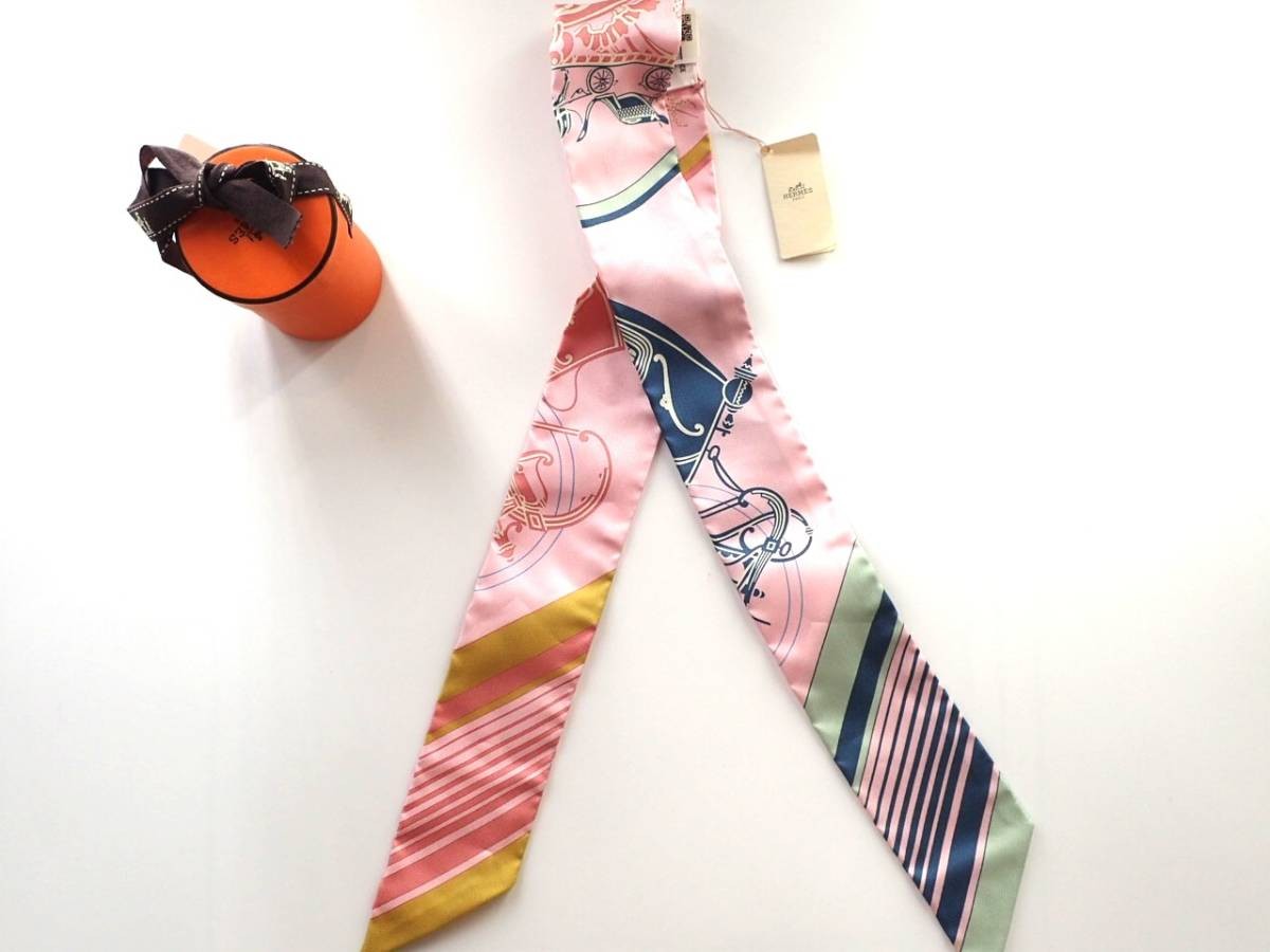 Hermès Hand-Dyed Silk Twilly Scarf 86 x 2 Inches Pre-Owned Luxury