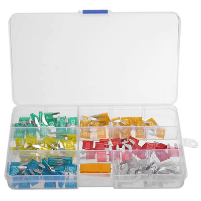 120pcs Mini Blade Sicherungskasten Sortiment Set Kfz-LKW-Sicherungen Halter Kit