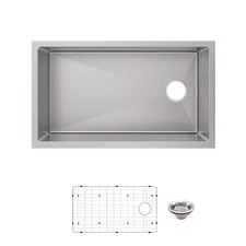 Glacier Bay 31" Undermount Single Bowl 18 Gauge Stainless Steel Kitchen Sink