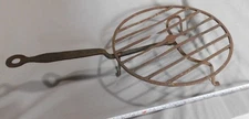 Antique Wrought iron Fireplace trivet toaster 18th c. blacksmith made rotating