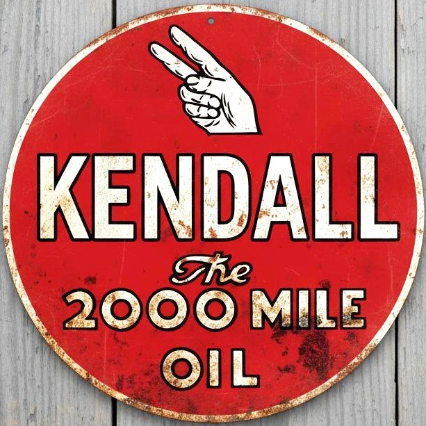 激レア‼️1980年代のKendallロゴ入り看板‼️ Kendall The 2000 Mile Oil 8