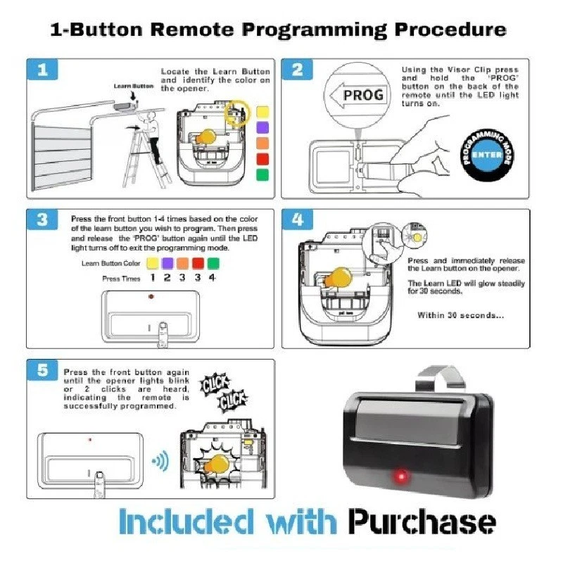 Liftmaster 891LM Transmitters Liftmaster Remote Control Gate Opener Operators - Image 2 of 4